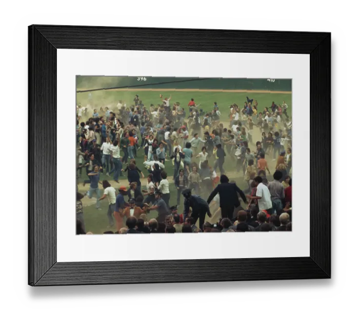 Framed Print : Fans On Field Of Shea Stadium Framed Print : Fans On Field Of Shea Stadium