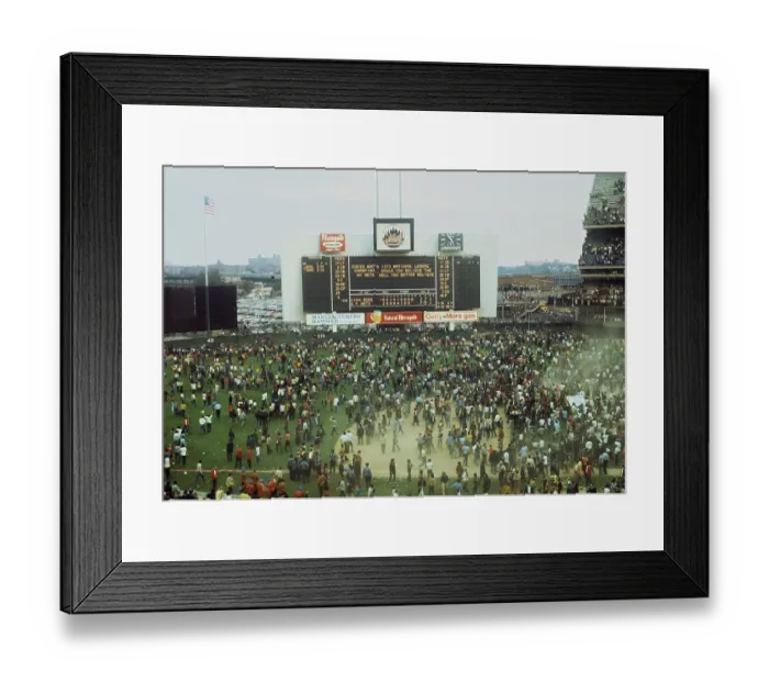 Framed Print : Fans On Field Of Shea Stadium Framed Print : Fans On Field Of Shea Stadium