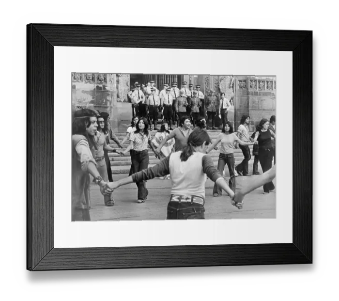 Framed Print : Native Canadians Holding Hands in a Circle Framed Print : Native Canadians Holding Hands in a Circle