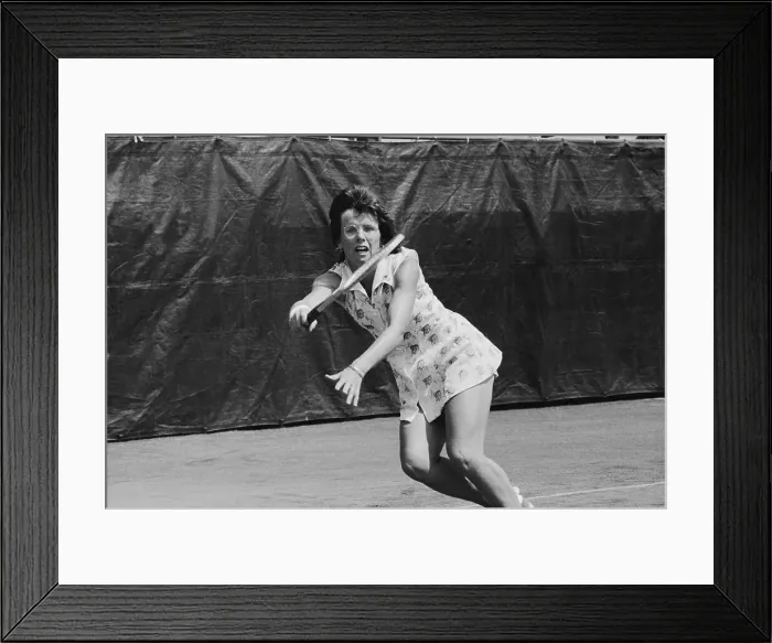 Framed Print : Billie Jean King in Tennis Tournament Framed Print : Billie Jean King in Tennis Tournament