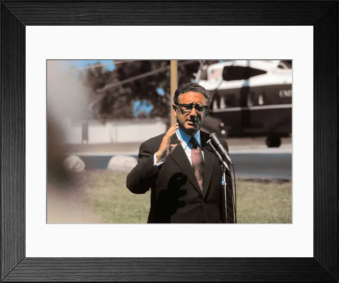 Framed Print : Henry Kissinger Speaking Framed Print : Henry Kissinger Speaking