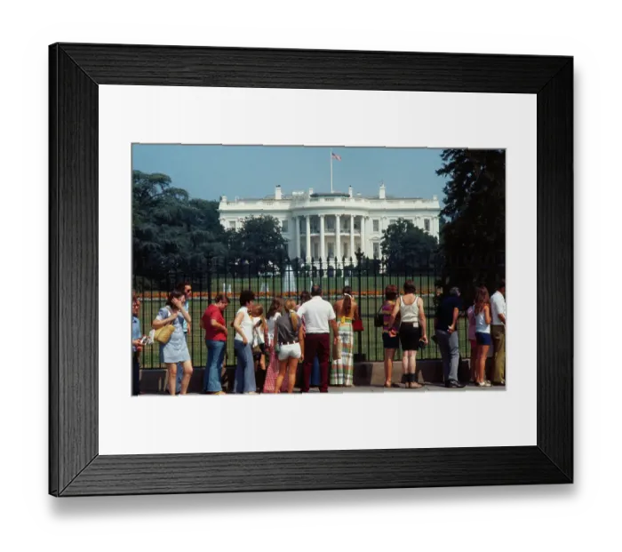Framed Print : Tourists Viewing White House Framed Print : Tourists Viewing White House