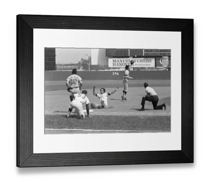 Framed Print : Felix Millan Slides Safely Into Third