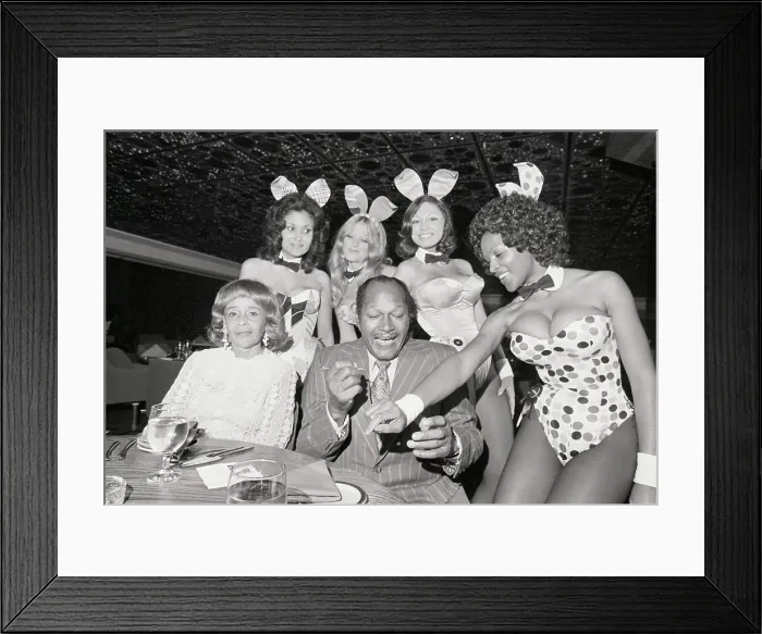 Framed Print : Mayor Bradley Signing Cuff on Playboy Bunny Costume Framed Print : Mayor Bradley Signing Cuff on Playboy Bunny Costume