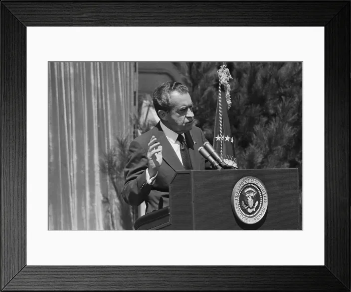 Framed Print : Pres. Nixon Conducting Press Conference Framed Print : Pres. Nixon Conducting Press Conference