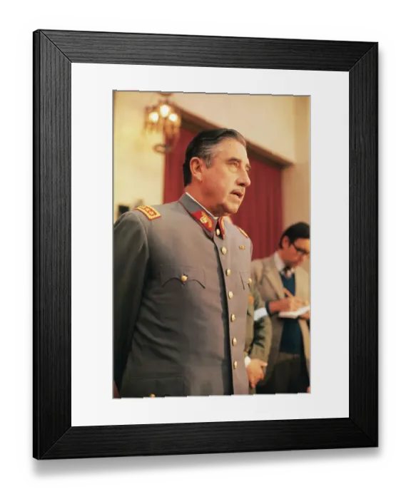Framed Print : Portrait of General Augusto Pinochet