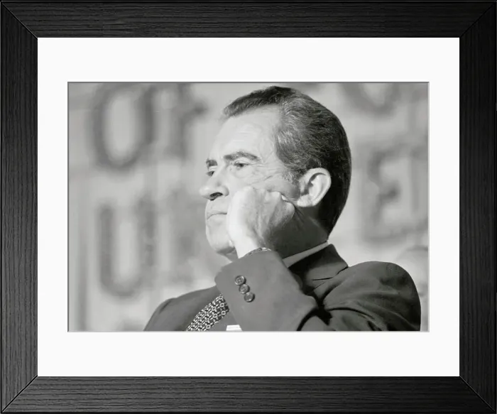 Framed Print : President Richard Nixon in Pensive Mood at Rivergate Hall Framed Print : President Richard Nixon in Pensive Mood at Rivergate Hall