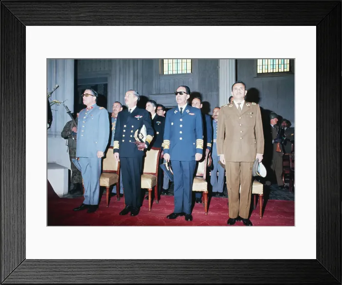 Framed Print : Pinochet and Chile's Junta Leaders 1973