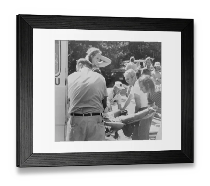 Framed Print : Joseph P. Kennedy III Watching His Brother Being Taken to Hospital Framed Print : Joseph P. Kennedy III Watching His Brother Being Taken to Hospital