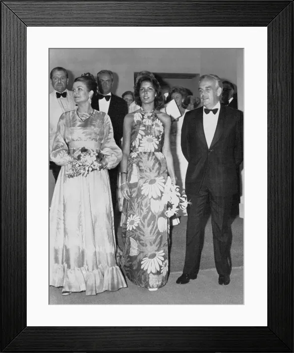 Framed Print : Princess Caroline with Parents Framed Print : Princess Caroline with Parents