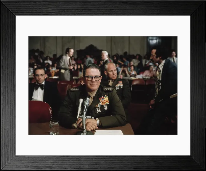 Framed Print : Robert Cushman Testifying at Senate Watergate Committee