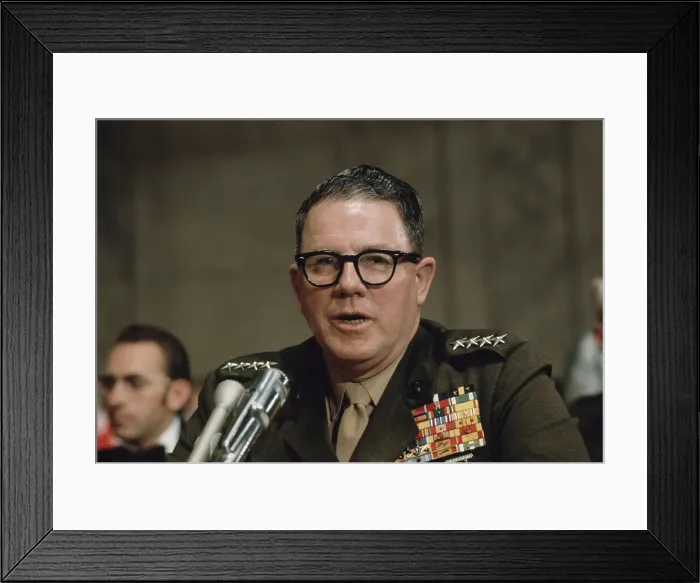 Framed Print : Robert Cushman Testifying at Senate Watergate Committee
