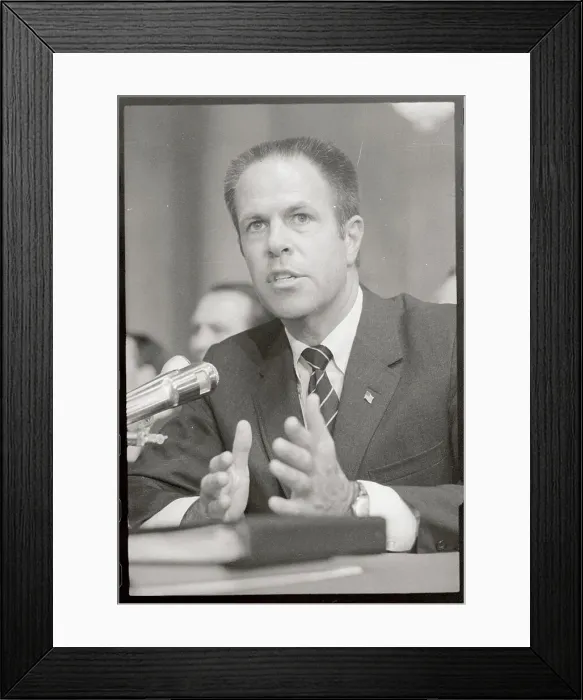 Framed Print : H. R. Haldeman Gesturing While Speaking in Senate Hearing Framed Print : H. R. Haldeman Gesturing While Speaking in Senate Hearing