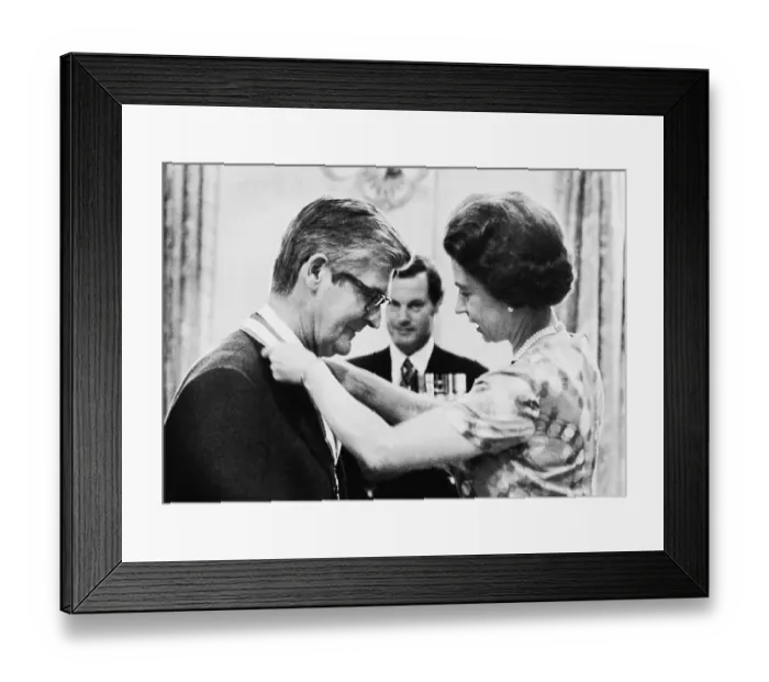 Framed Print : Queen Elizabeth Presenting to Jules Leger Framed Print : Queen Elizabeth Presenting to Jules Leger