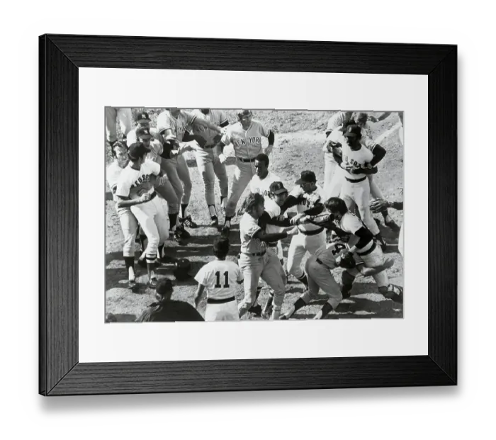 Framed Print : Breaking Fight Between Carlton Fisk and Gene Michael Framed Print : Breaking Fight Between Carlton Fisk and Gene Michael