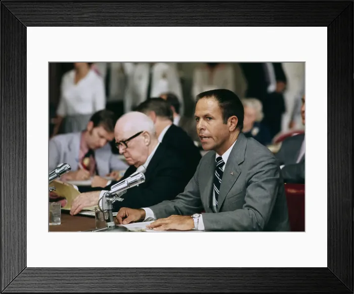 Framed Print : H.R.Haldeman At Watergate Hearing