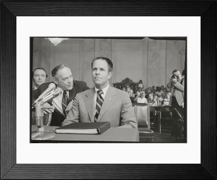 Framed Print : H.R. Haldeman Listening to Attorney Framed Print : H.R. Haldeman Listening to Attorney