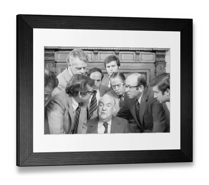 Framed Print : Members of Watergate Committee Conferring Together Framed Print : Members of Watergate Committee Conferring Together