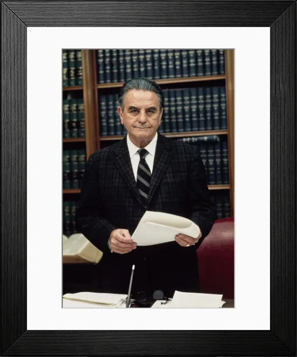 Framed Print : Judge John Sirica in His Office Framed Print : Judge John Sirica in His Office