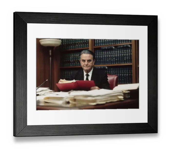 Framed Print : Judge John Sirica in His Office Framed Print : Judge John Sirica in His Office