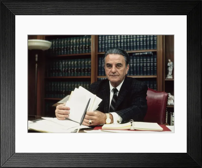 Framed Print : Judge John Sirica in His Office Framed Print : Judge John Sirica in His Office
