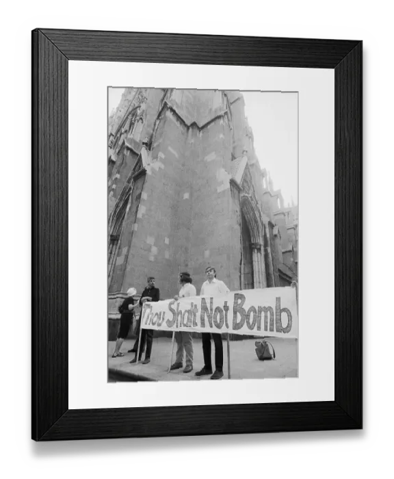 Framed Print : Daniel Berrigan Protests Outside St. Patrick's Cathedral Framed Print : Daniel Berrigan Protests Outside St. Patrick's Cathedral