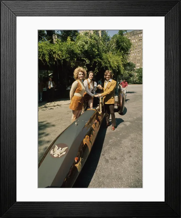 Framed Print : Craig Breedlove and Group Standing by New Car Framed Print : Craig Breedlove and Group Standing by New Car