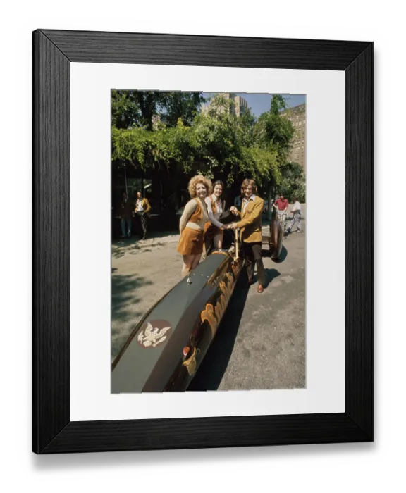 Framed Print : Craig Breedlove and Group Standing by New Car Framed Print : Craig Breedlove and Group Standing by New Car