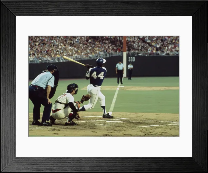Framed Print : Hank Aaron In Action At Bat Framed Print : Hank Aaron In Action At Bat