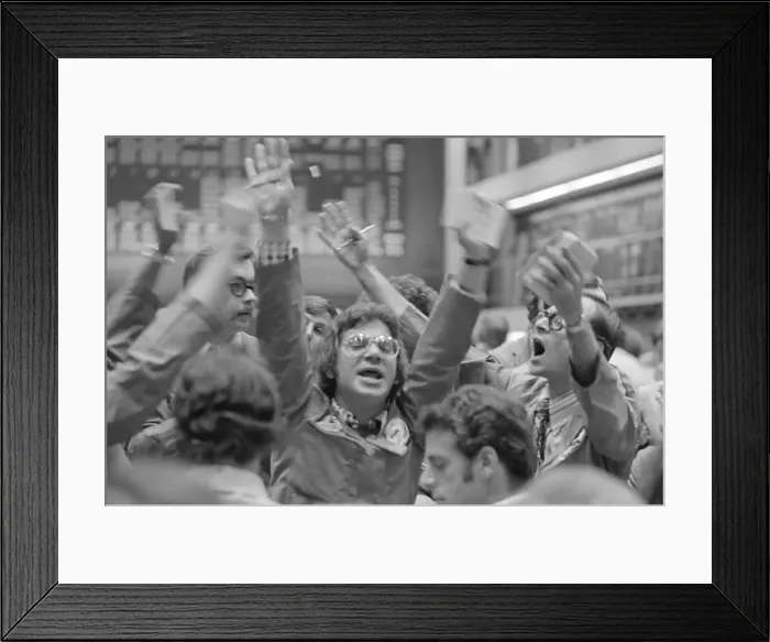 Framed Print : Traders on Chicago Mercantile Exchange Floor Framed Print : Traders on Chicago Mercantile Exchange Floor