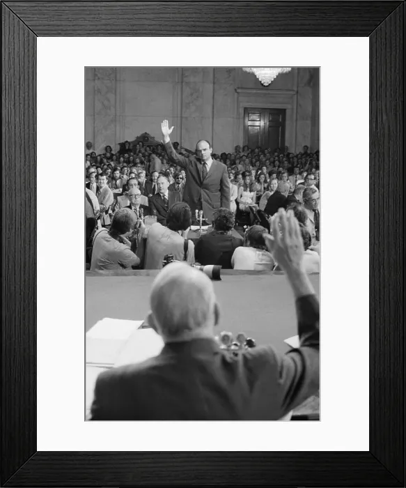 Framed Print : John Ehrlichman Taking Oath in Watergate Framed Print : John Ehrlichman Taking Oath in Watergate