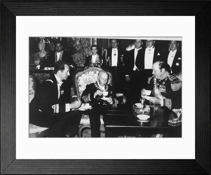 Framed Print : Francisco Franco Meeting with Juan Carlos and Alfredo Stroessner Framed Print : Francisco Franco Meeting with Juan Carlos and Alfredo Stroessner