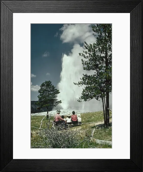 Framed Print : Old Faithful Geyser Erupting Framed Print : Old Faithful Geyser Erupting