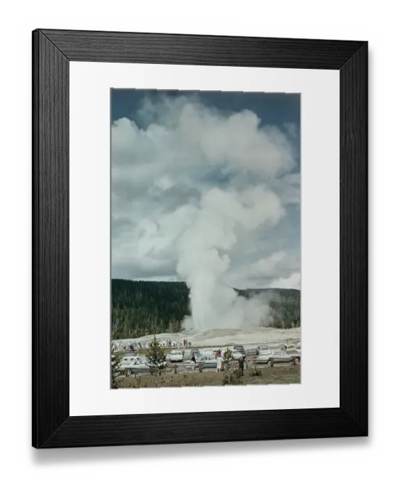 Framed Print : Old Faithful Geyser Erupting Framed Print : Old Faithful Geyser Erupting