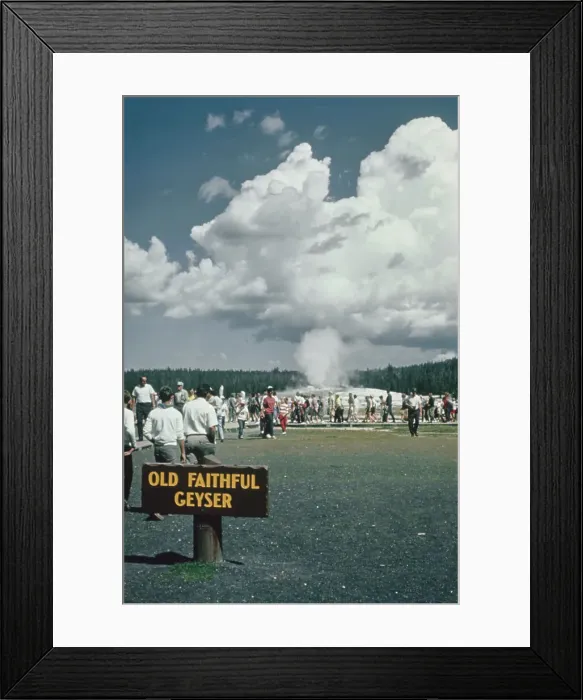 Framed Print : Old Faithful Geyser Erupting Framed Print : Old Faithful Geyser Erupting