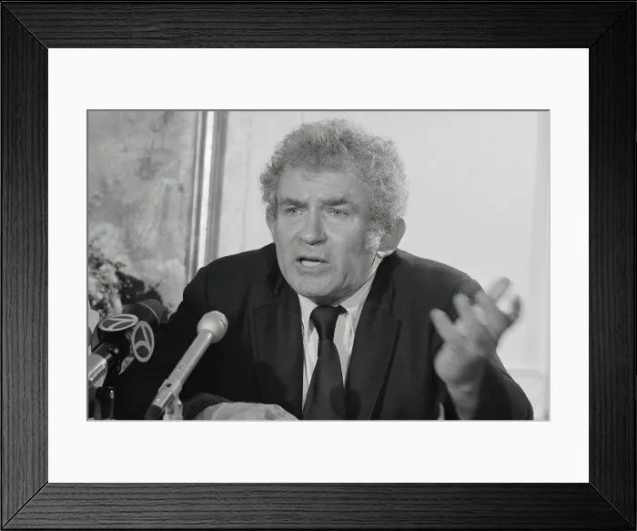 Framed Print : Norman Mailer Gesturing Framed Print : Norman Mailer Gesturing