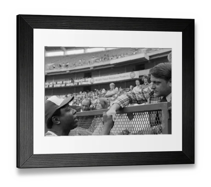 Framed Print : Hank Aaron Shaking Hands With Roger Maris Framed Print : Hank Aaron Shaking Hands With Roger Maris