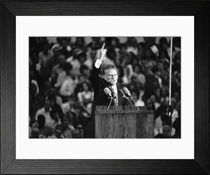 Framed Print : Evangelist Billy Graham Preaching in Minnesota Framed Print : Evangelist Billy Graham Preaching in Minnesota