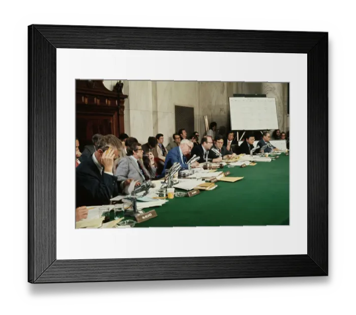 Framed Print : Watergate Committee With Sam Ervin Framed Print : Watergate Committee With Sam Ervin