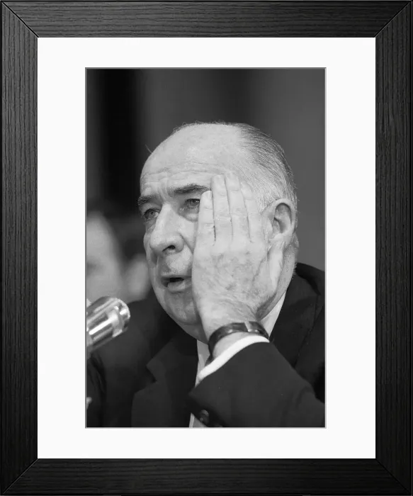 Framed Print : John Mitchell Listens To A Question Framed Print : John Mitchell Listens To A Question