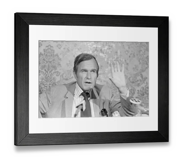 Framed Print : George Bush at News Conference Framed Print : George Bush at News Conference