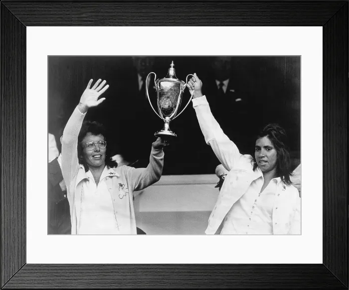 Framed Print : Billie Jean King and Rosie Casals Framed Print : Billie Jean King and Rosie Casals