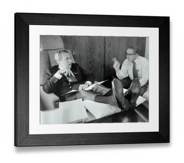 Framed Print : President Richard Nixon and Secretary of State Henry Kissinger
