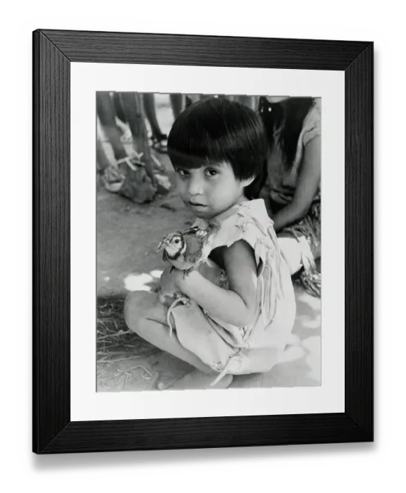 Framed Print : Girl Holding a Bird Framed Print : Girl Holding a Bird
