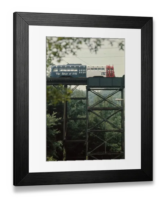 Framed Print : Painted Trolley Car Framed Print : Painted Trolley Car