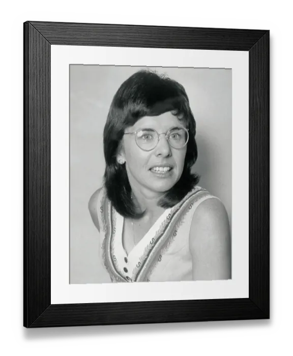 Framed Print : Portrait of Billie Jean King Framed Print : Portrait of Billie Jean King