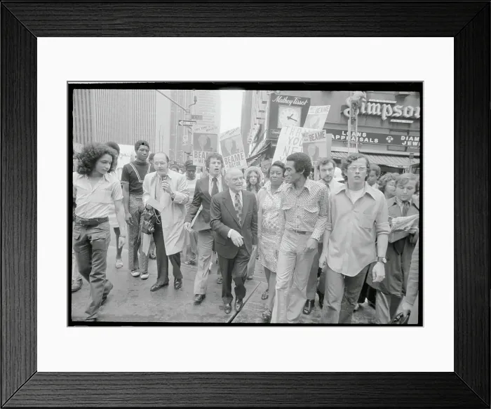Framed Print : Abraham Beame Thanking Voters Framed Print : Abraham Beame Thanking Voters
