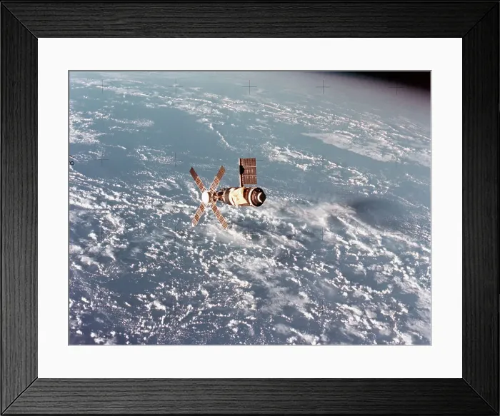 Framed Print : Skylab Space Station in Orbit Over Earth Framed Print : Skylab Space Station in Orbit Over Earth