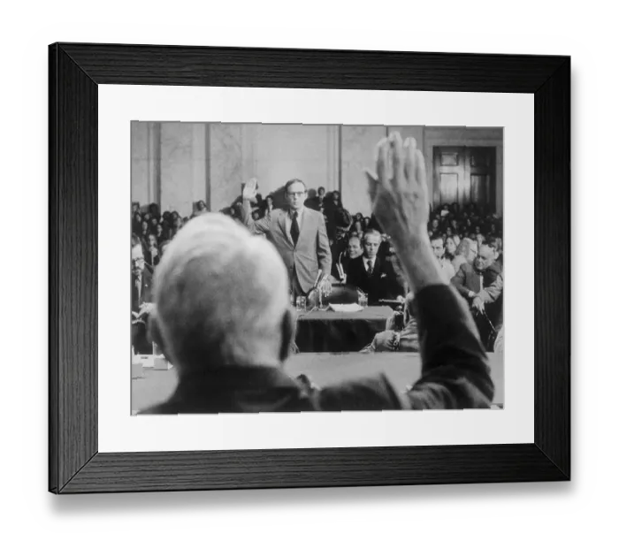 Framed Print : John W. Dean III Swearing in Before Testifying Framed Print : John W. Dean III Swearing in Before Testifying