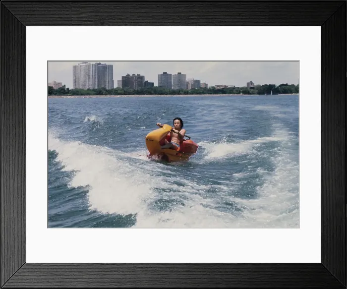 Framed Print : Clyde Ono Demonstrates The Power-Ski
